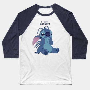 Stitch hates Mondays Baseball T-Shirt